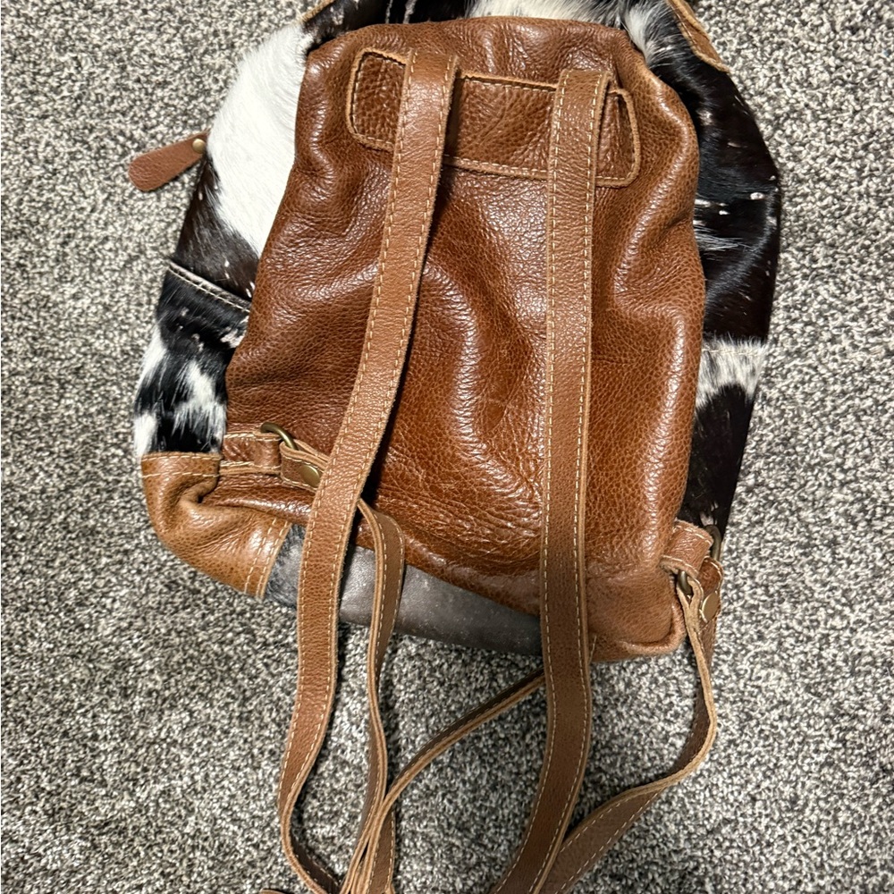 Myra Cowhide Leather Mini Backpack - image 2